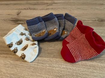 Lot 4 paires chaussettes ourson hiver