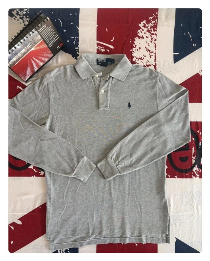 Polo Ralph Lauren gris/cavalier bleu marine taille S - photo numéro 2