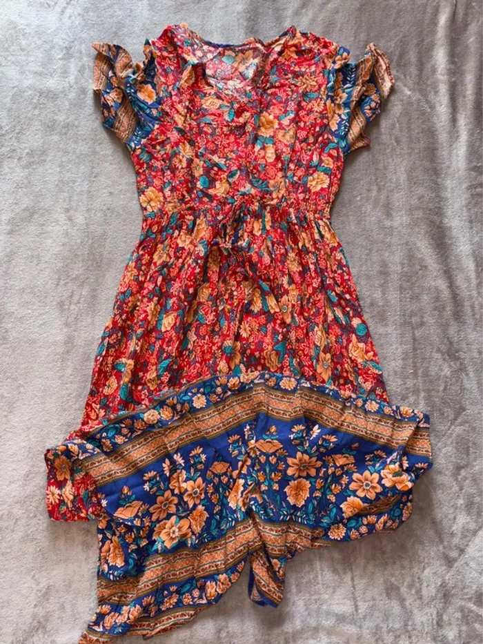 Robe longue femme fleurie taille 38 Shein en très bon état - photo numéro 3