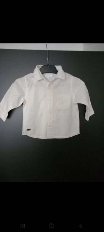 Chemise blanche manches longues 6mois