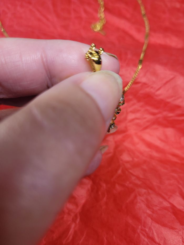 Collier upcyclé avec magnifique bouton - photo numéro 8