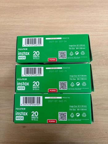 Recharges instax Wide