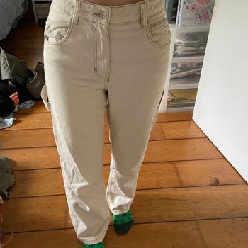 Jean large beige Jennyfer