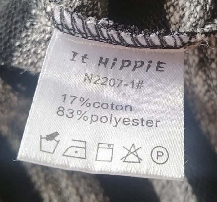 Pull léger rayures noir gris Taille S It Hippie - photo numéro 11