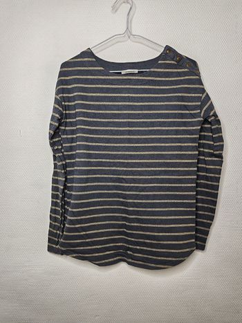 Pull a rayures gris et doré - Promod 