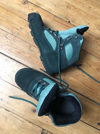 Chaussures de marche en cuir vert 38 Decathlon