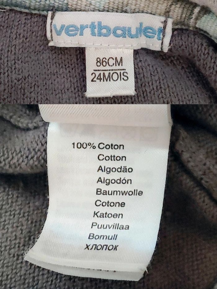 Veste à capuche gris clair / Verbaudet - 24 mois / 86cm - photo numéro 3