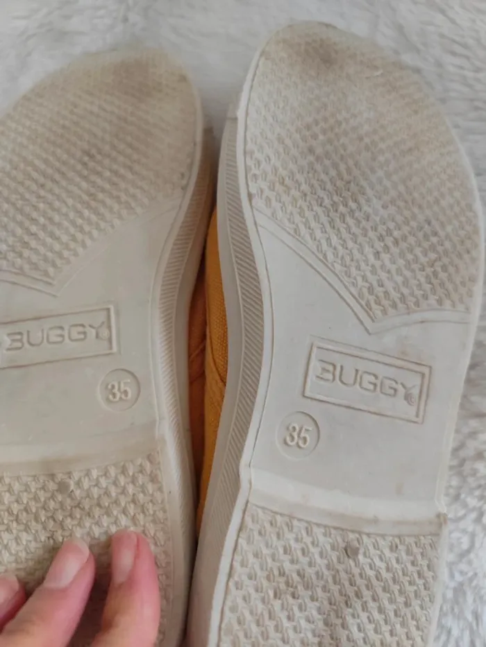 Chaussures basket jaunes soleil taille 35 Buggy - photo numéro 5