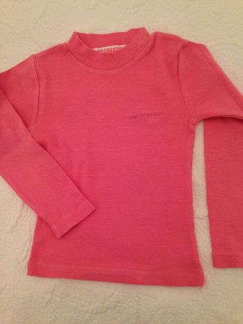Polo Rose Corail Manches Longues