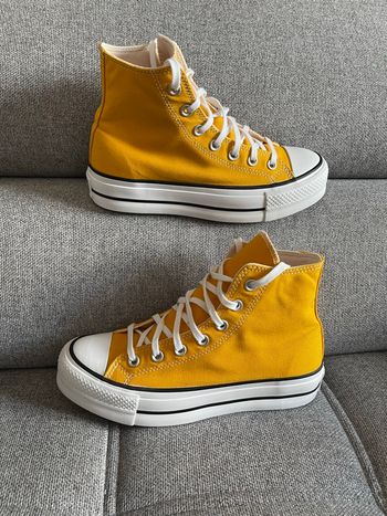 Converse plate-forme montante 38 jaunes 