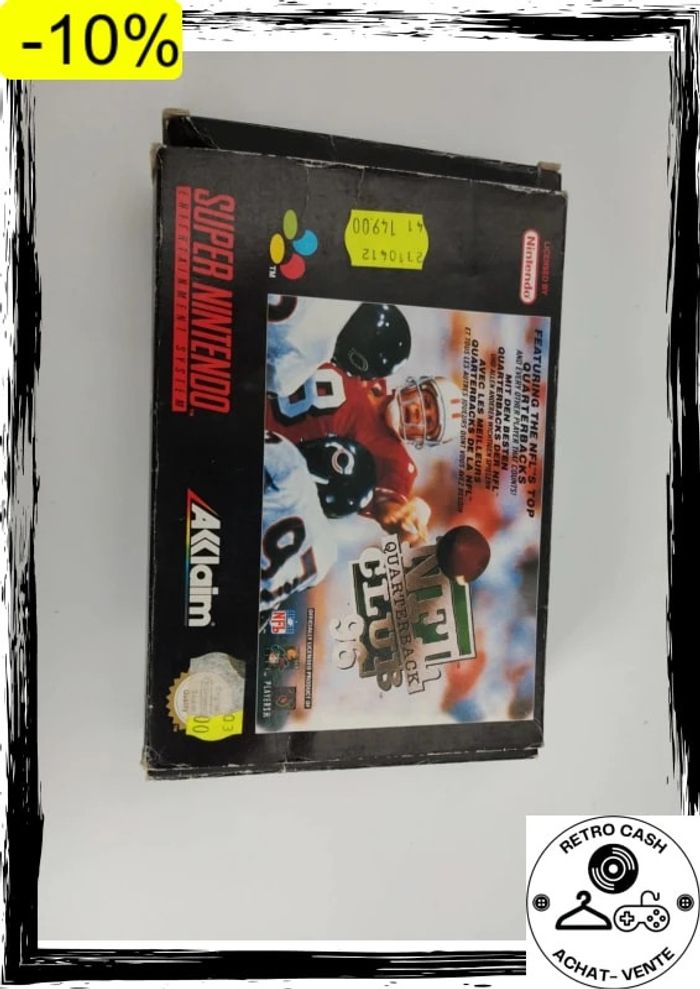 boîte NFL Quarterback Club 96 - Super Nintendo Snes sans jeu sans notice - photo numéro 3