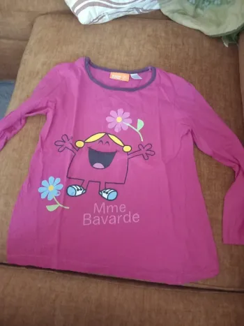 T-shirt manches longues Mme Bavarde (8 ans)