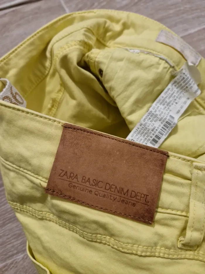 Jean slim jaune Zara 36 - photo numéro 5