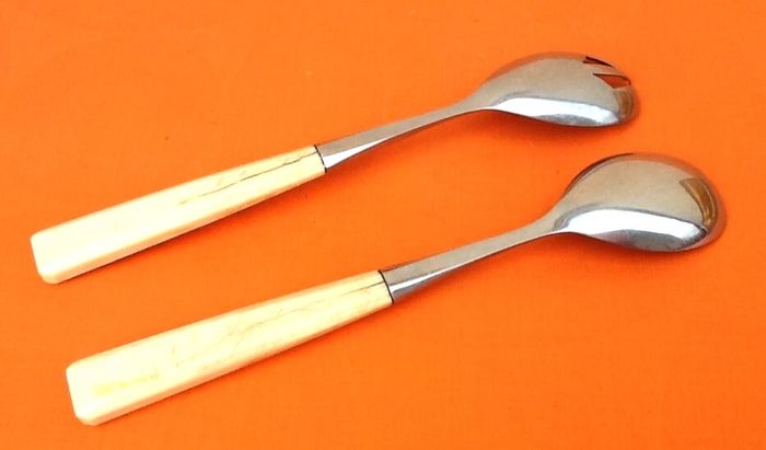 Art Déco Années 1930  Ecrin couverts de service à salade - photo numéro 8