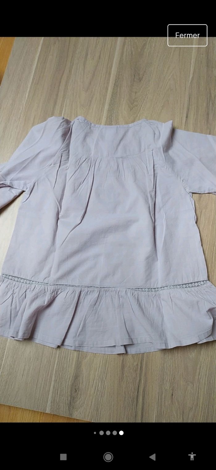 blouse Tunique couleur lilas avec broderie 10 ans Cyrillus - photo numéro 6