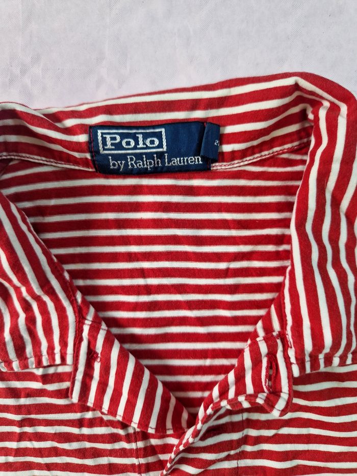Polo manches courtes , a rayures , homme , Ralph lauren , taille XL - photo numéro 2