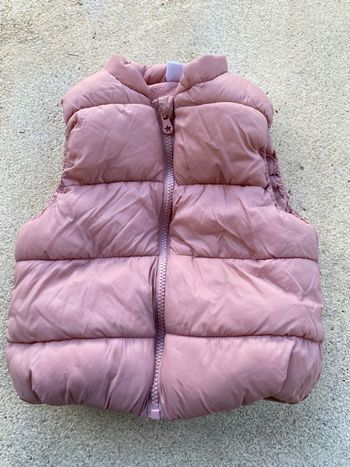 Veste sans manches tex baby rose 