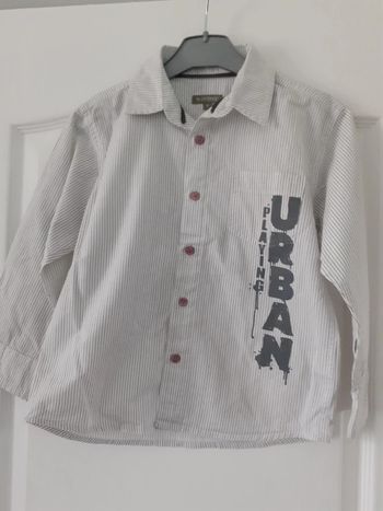 Chemise manches longues retroussable garçon