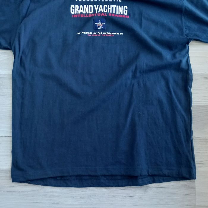 T-shirt homme bleu marine imprimé taille M - photo numéro 4