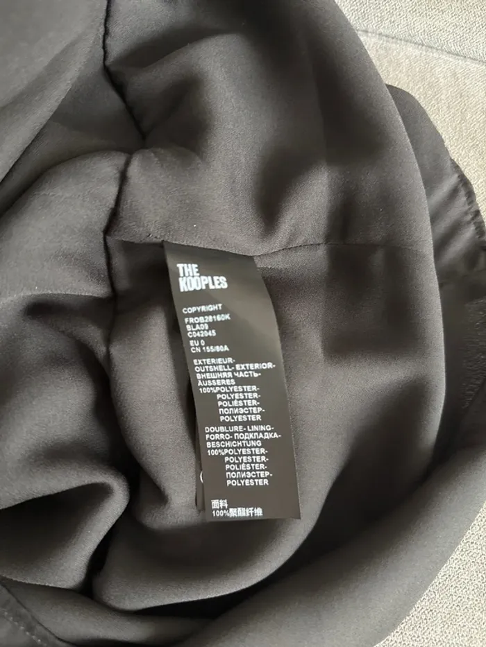 Robe noire courte The Kooples col rond à pois - photo numéro 11