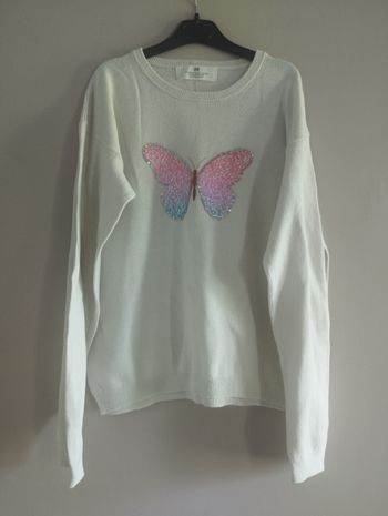 Pull fille à sequins magiques 8 à 10 ans H et M