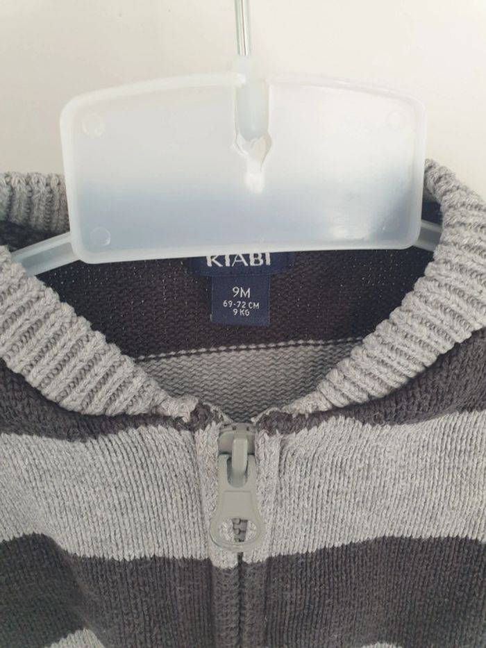 Veste rayure garcon 9 mois Kiabi - photo numéro 2
