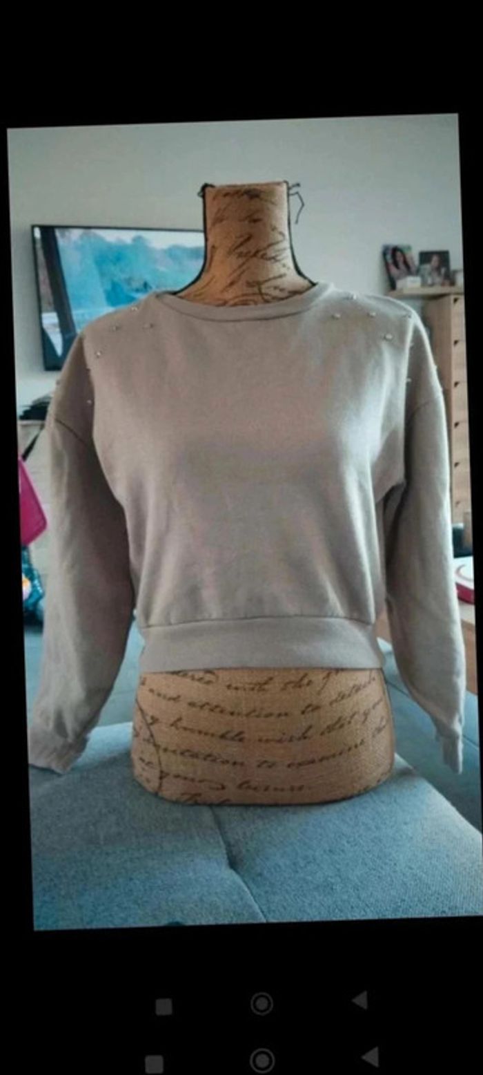 Sweat  taupe  taille 32  primark