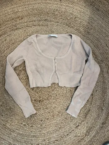 Top court manche longue beige Zara