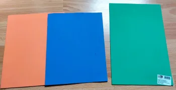 Lot de 2 feuilles mousse creasoft différentes couleurs