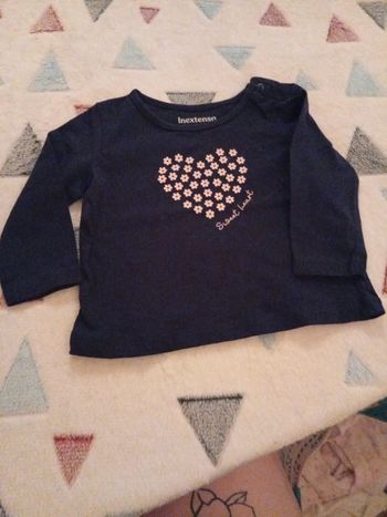 T-shirt  coeur fleur