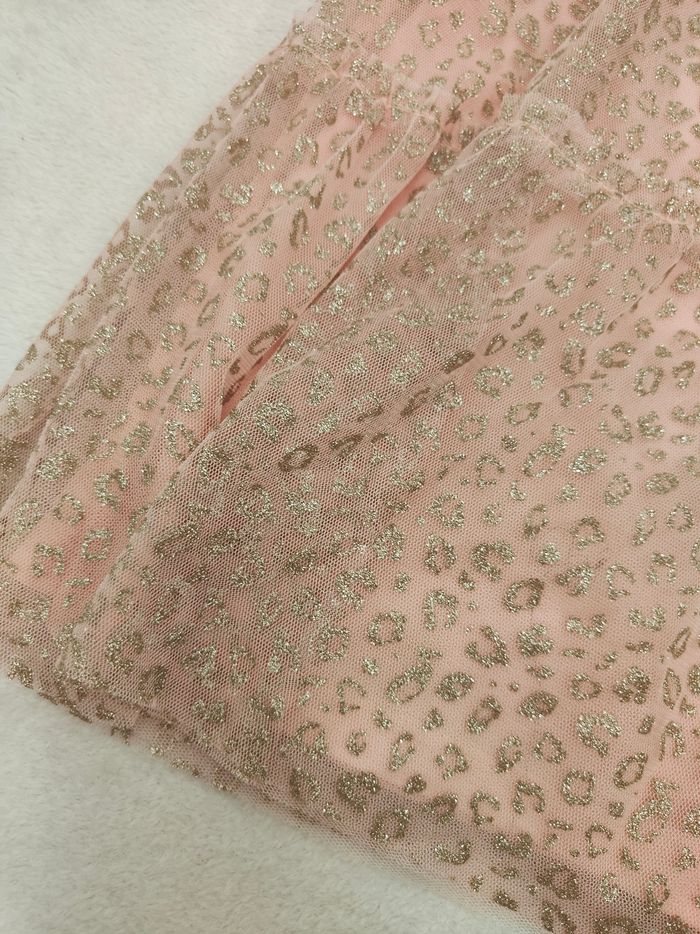 Robe rose à manches courtes léopard fille - photo numéro 2