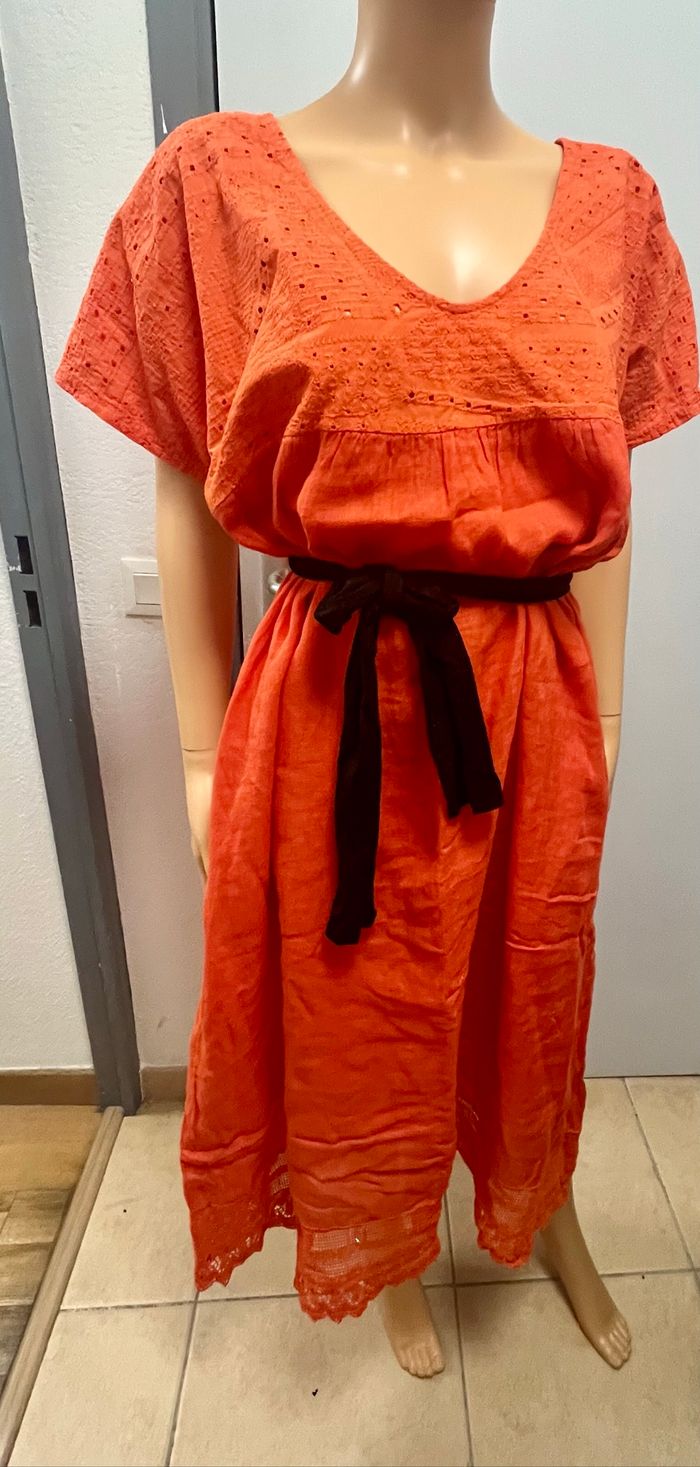 Robe longue orange - photo numéro 2