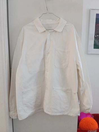 Veste de travail blanche vintage 100% coton