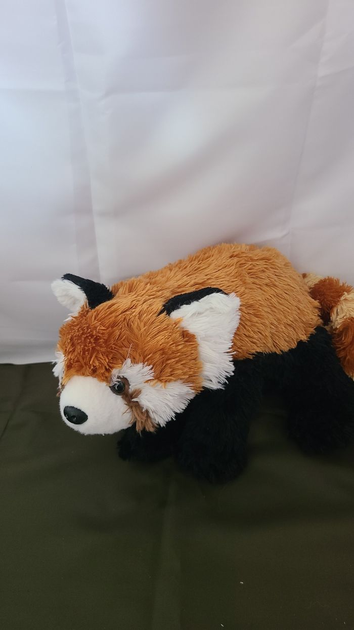 Peluche panda roux WILD REPUBLIC marron noir blanc longue queue - photo numéro 4