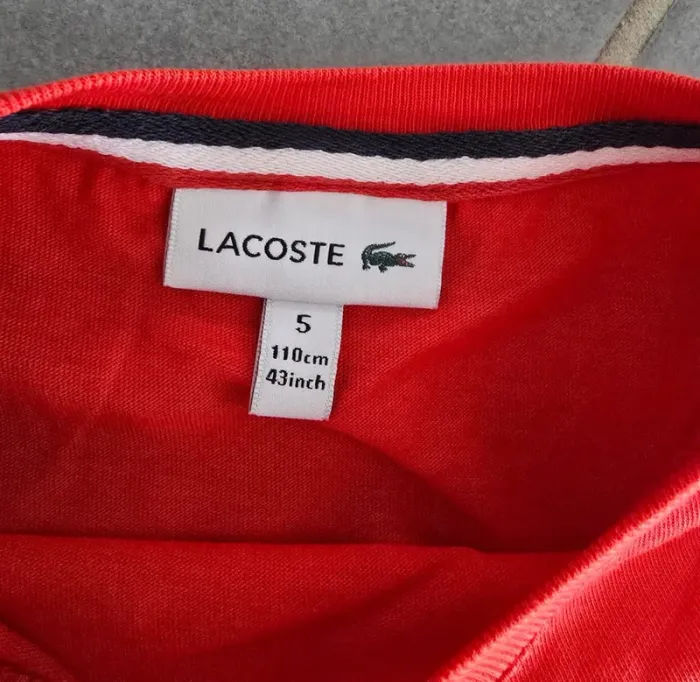 Tee shirt lacoste rouge - photo numéro 2