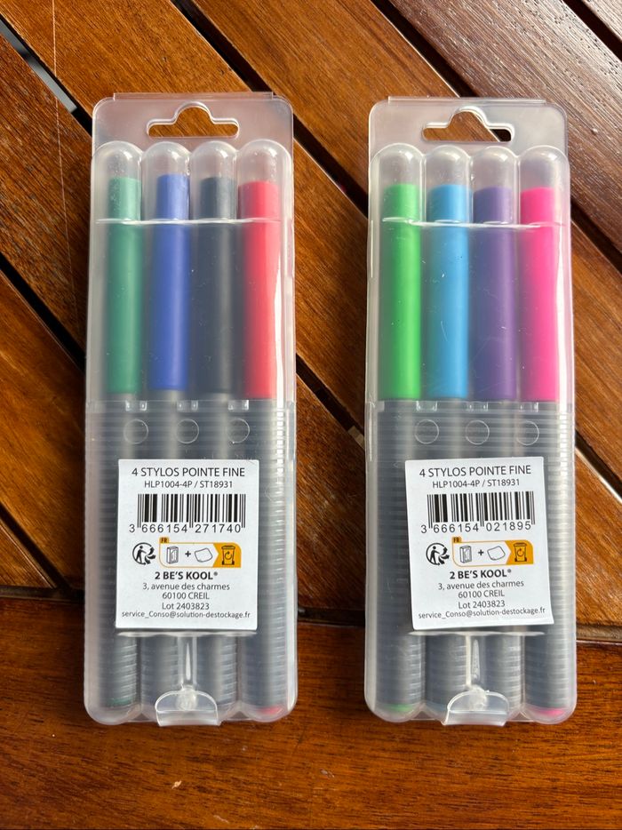 Lot de 2 coffrets stylos pointe fine - photo numéro 2