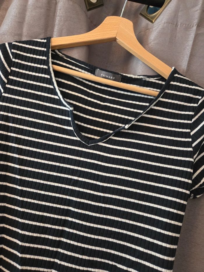 Tee shirt marinière femme taille M - photo numéro 2
