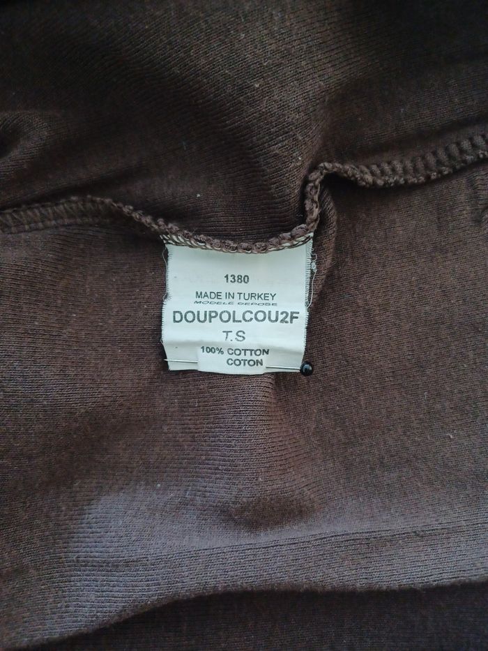 Tee-shirt polo chocolat/rose pâle bonobo taille S - photo numéro 9