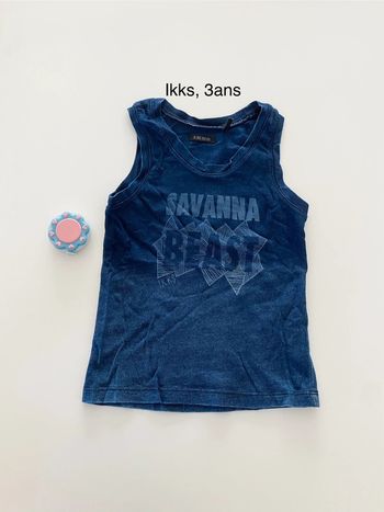Débardeur bleu ikks 3 ans