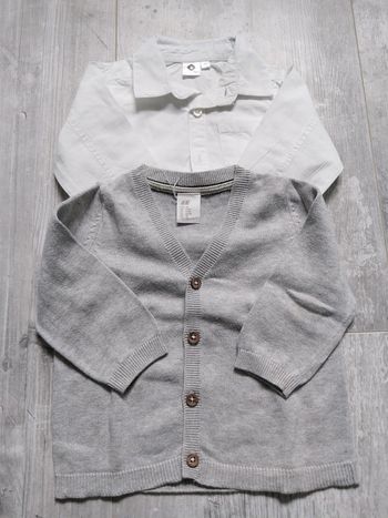 Ensemble chemise et gilet 6 mois