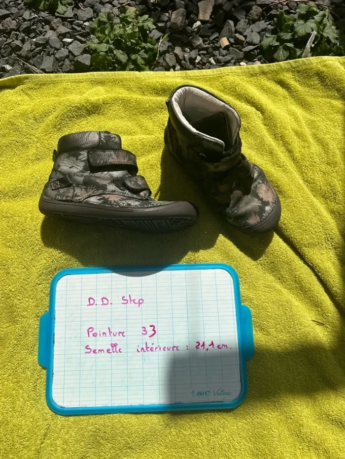 Chaussure montante barefoot "fleurs"