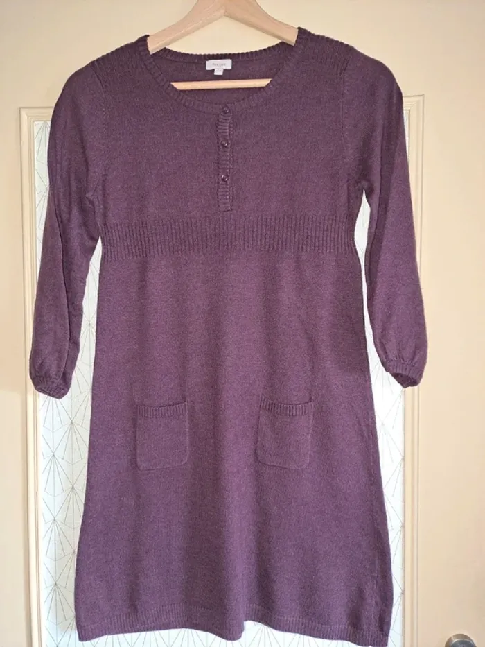 Robe douce fille violette tex kids 11/12 ans tbe