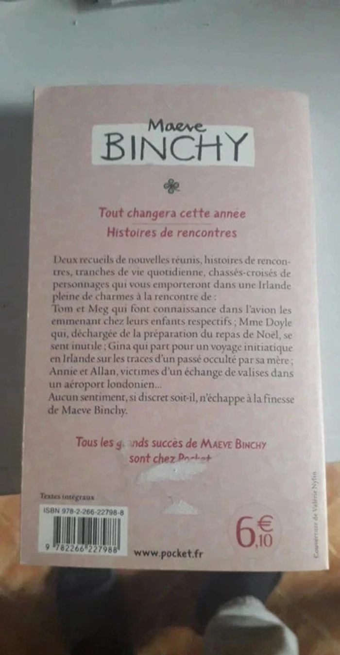 Livre / Maeve Binchy / Tout changera cette année / Histoires de rencontres. - photo numéro 2