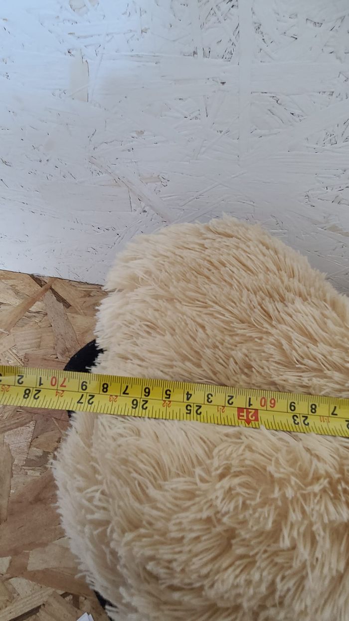 Peluche doudou chien beige yeux et nez noir Bukowski 40 cm - photo numéro 2