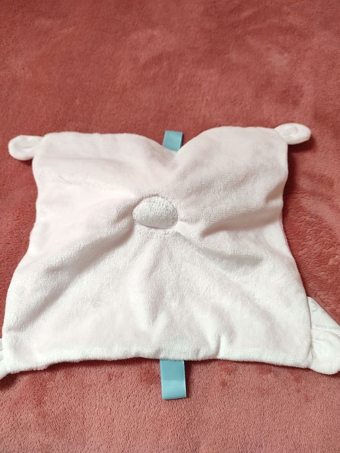Doudou plat lapin - Tissu minky - Très bon état - photo numéro 4
