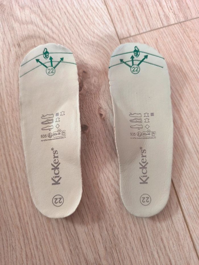 Baskets fille cuir et toile rose clair Kickers Sonistreet - Taille 22 - photo numéro 6