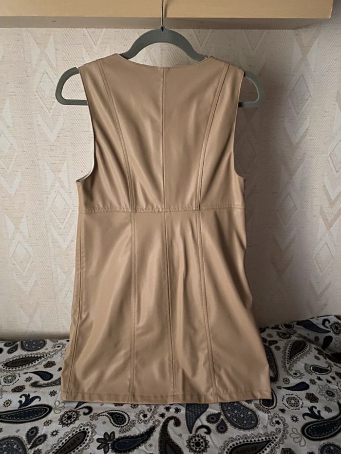 Superbe belle robe beige mini Zara neuve avec étiquette taille S - photo numéro 8