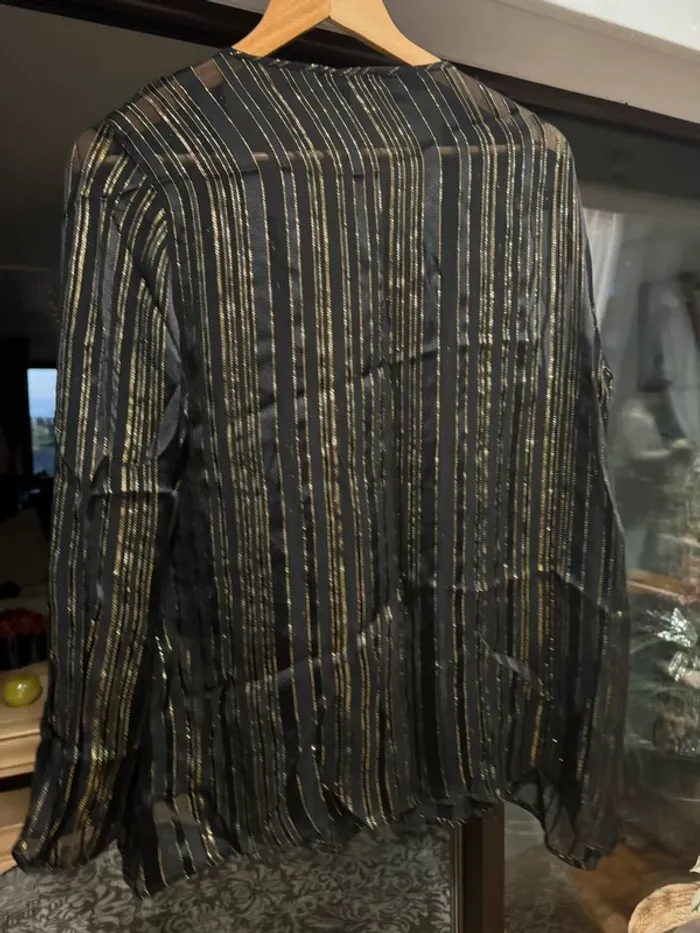 Blouse noir et doré Caroll - photo numéro 4