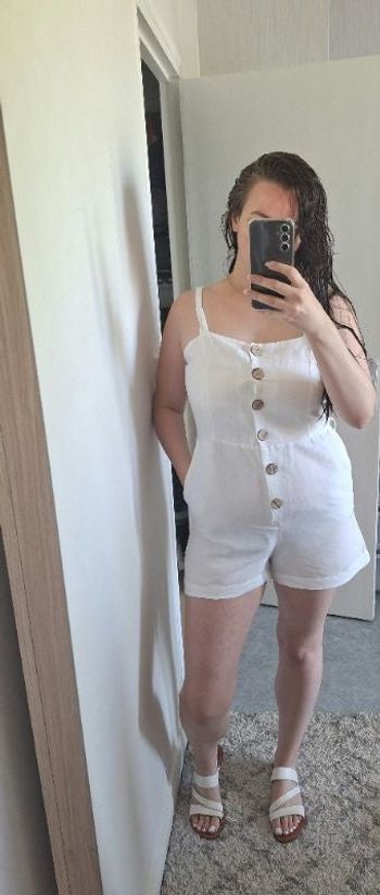 Combishort blanche lin mango L