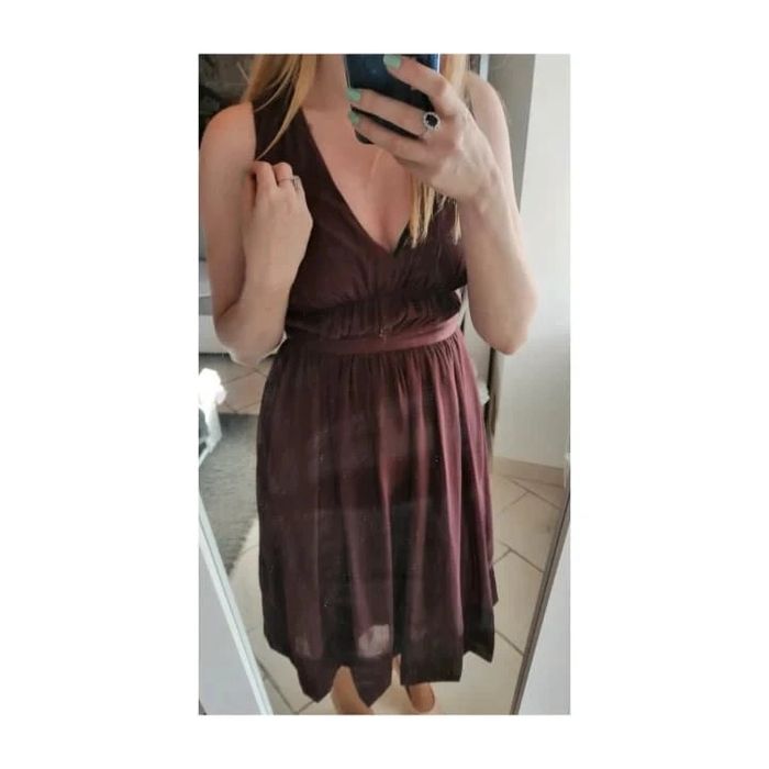 Robe de cérémonie prune T.S H&M TBE 👗 - photo numéro 3